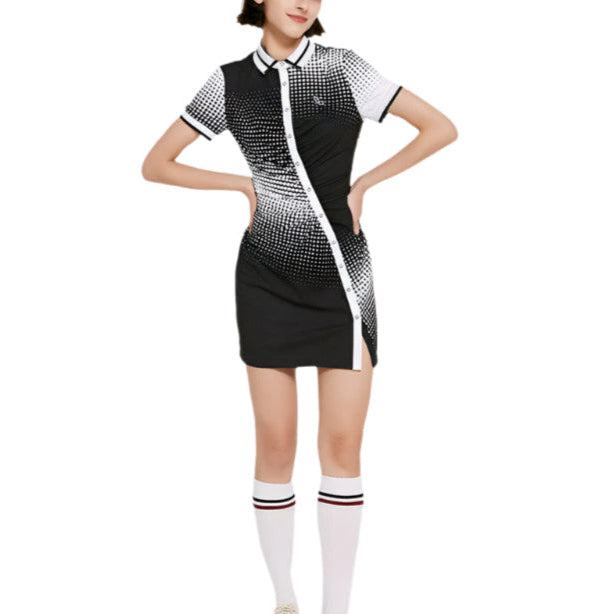 SVG Golf Polka Dot Print Dress UV Protection