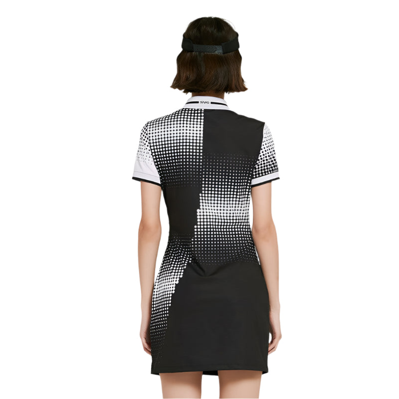 SVG Golf Polka Dot Print Dress UV Protection
