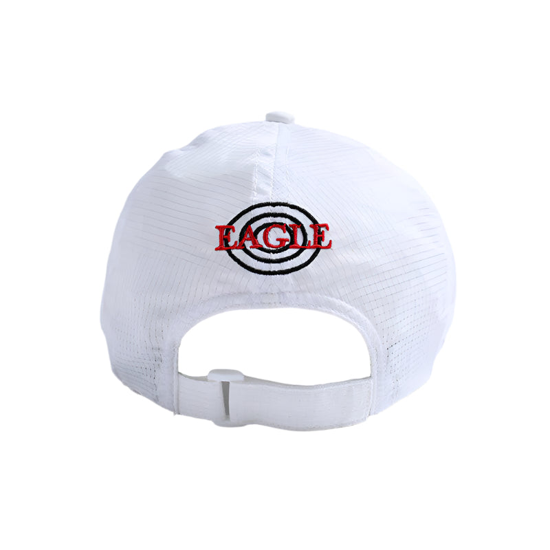 Performence cap with fluorescent accents, in white.