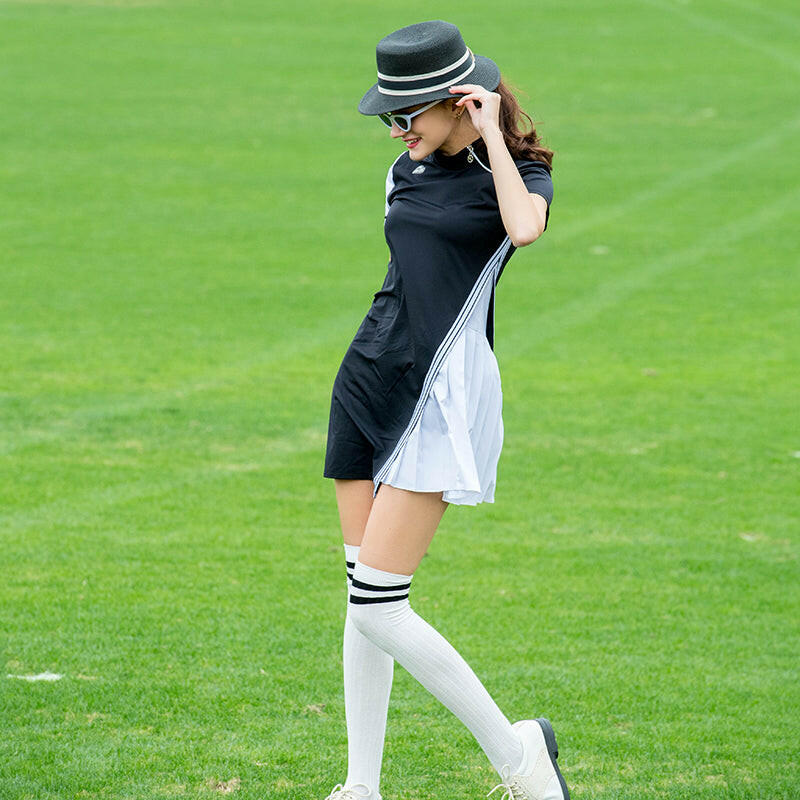 SVG Golf Short Sleeve Pleats Insert Dress