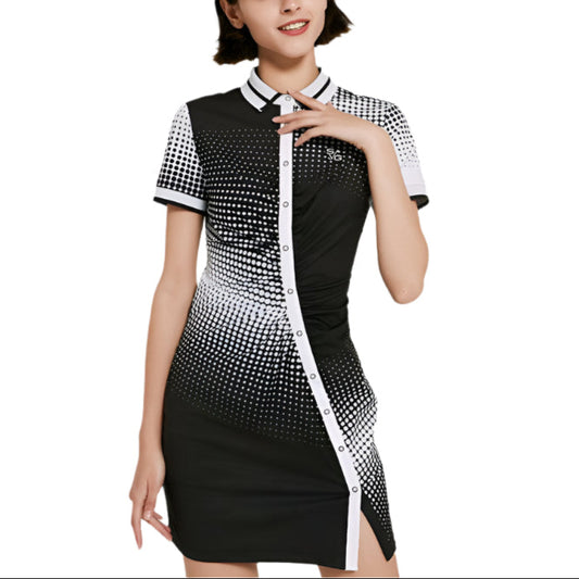 SVG Golf Polka Dot Print Dress UV Protection