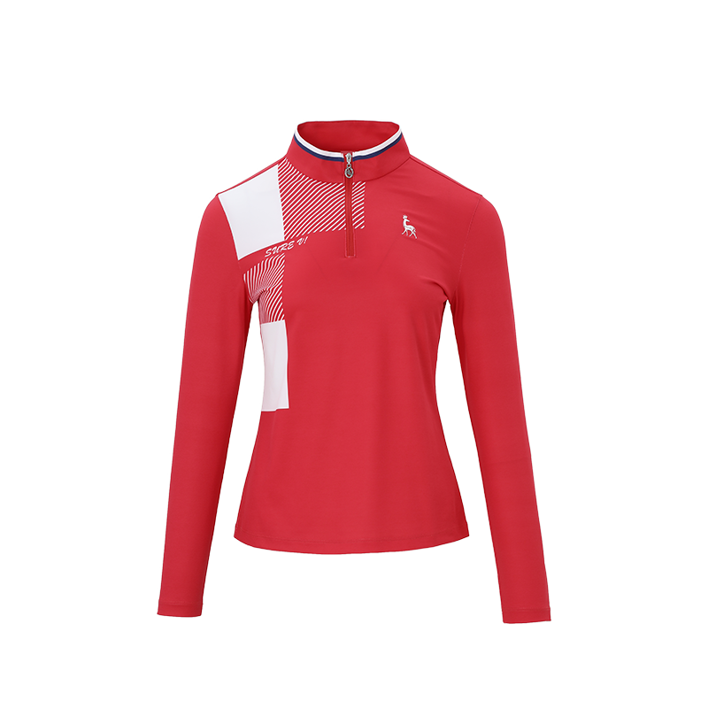 SVG Women High Collar Zipper Shirt