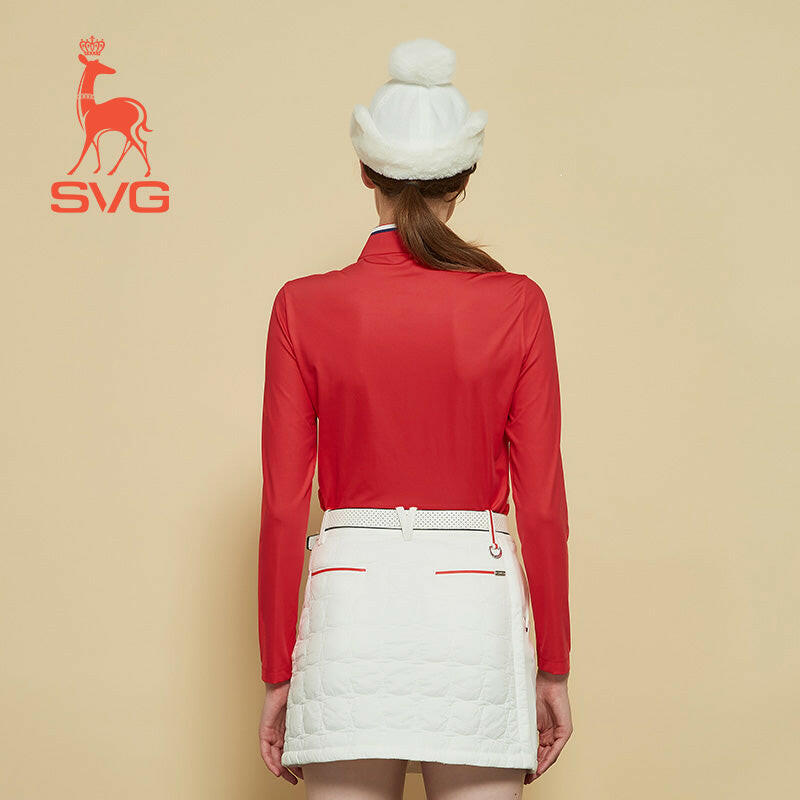 SVG Women High Collar Zipper Shirt