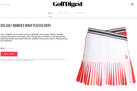 Golf Digest Recommended: SVG Golf Women's Wrap Pleated Skirt