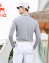 SVG Golf Men's Lapel Long Sleeve Polo Shirt