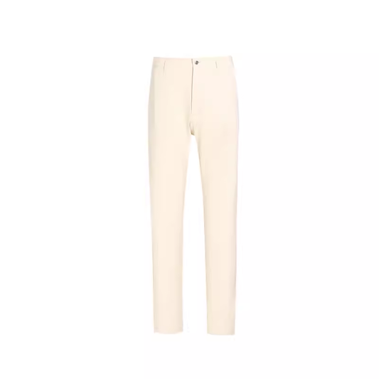 SVG Men's Beige Stretch Slim Straight Pants