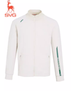 SVG Men's Beige Letter Print Stand Collar Jacket