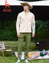 SVG Men's Beige Letter Print Stand Collar Jacket