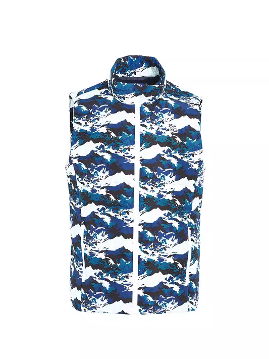 SVG Men's Camouflage Print Down Vest Stand Collar Vest