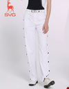 SVG Classic Pure White High Waist Wide Leg Pants