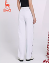 SVG Classic Pure White High Waist Wide Leg Pants
