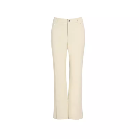 SVG Beige High-Waisted Cropped Pants