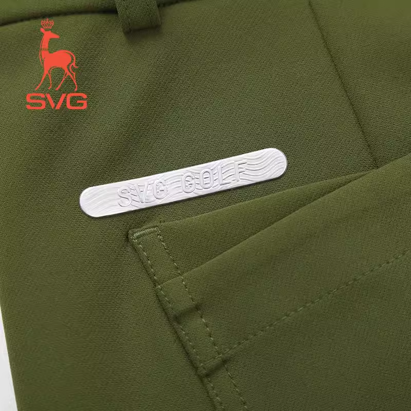 SVG Olive Green Stretch Bootcut Cropped Pants