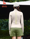 SVG Zipper Stand Collar Warm Knitted Top
