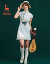 SVG Flying Pipa Chiffon Patchwork Cheongsam Golf Dress