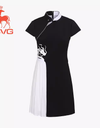 SVG Chinese Style Printed Patchwork Dress Sports Cheongsam