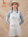 SVG Golf Women's White Printed Knitted Vest