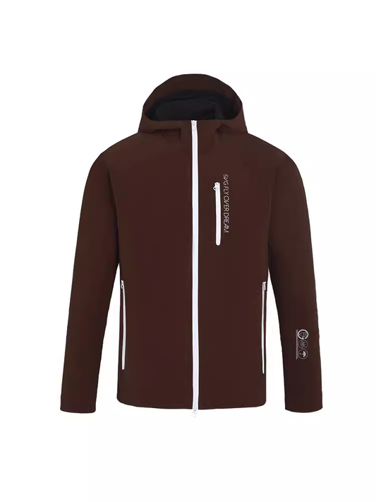 SVG Golf Men's Dark Brown Windproof Sports Jacket