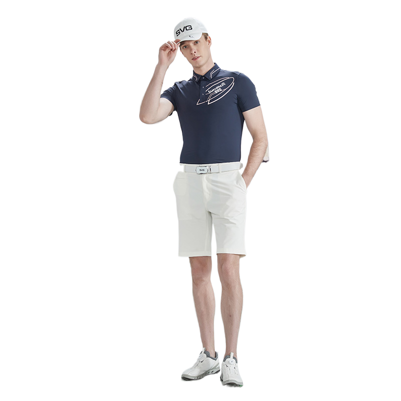 SVG Golf Men's Navy Short Sleeve Polo Shirt