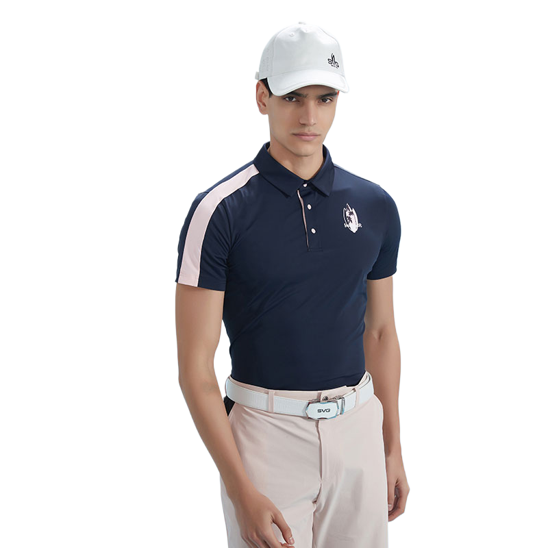 SVG Golf Men's Navy Short Sleeve Polo Shirt