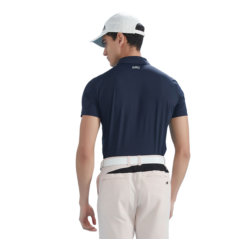 SVG Golf Men's Navy Short Sleeve Polo Shirt