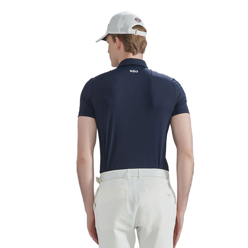 SVG Golf Men's Navy Short Sleeve Polo Shirt