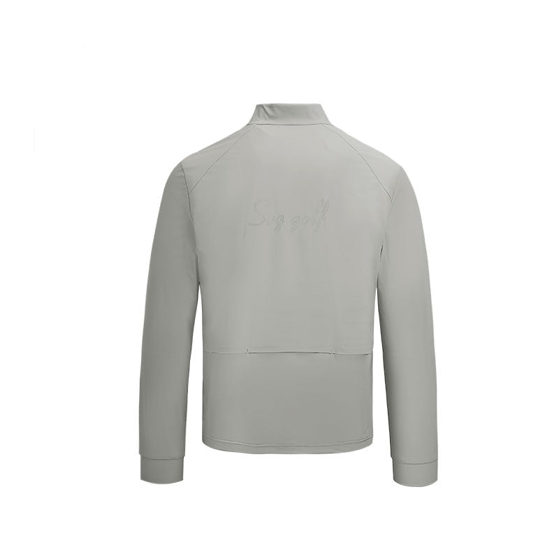 SVG Golf Men's Stylish Gray Stretch Zip-Up Sport Jacket