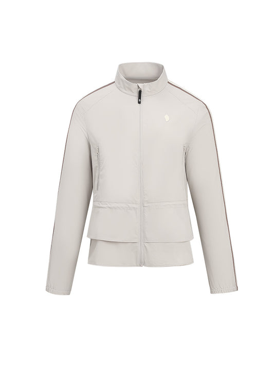SVG Golf Women's Ruffle Hem Zip-Up Sports Jacket
