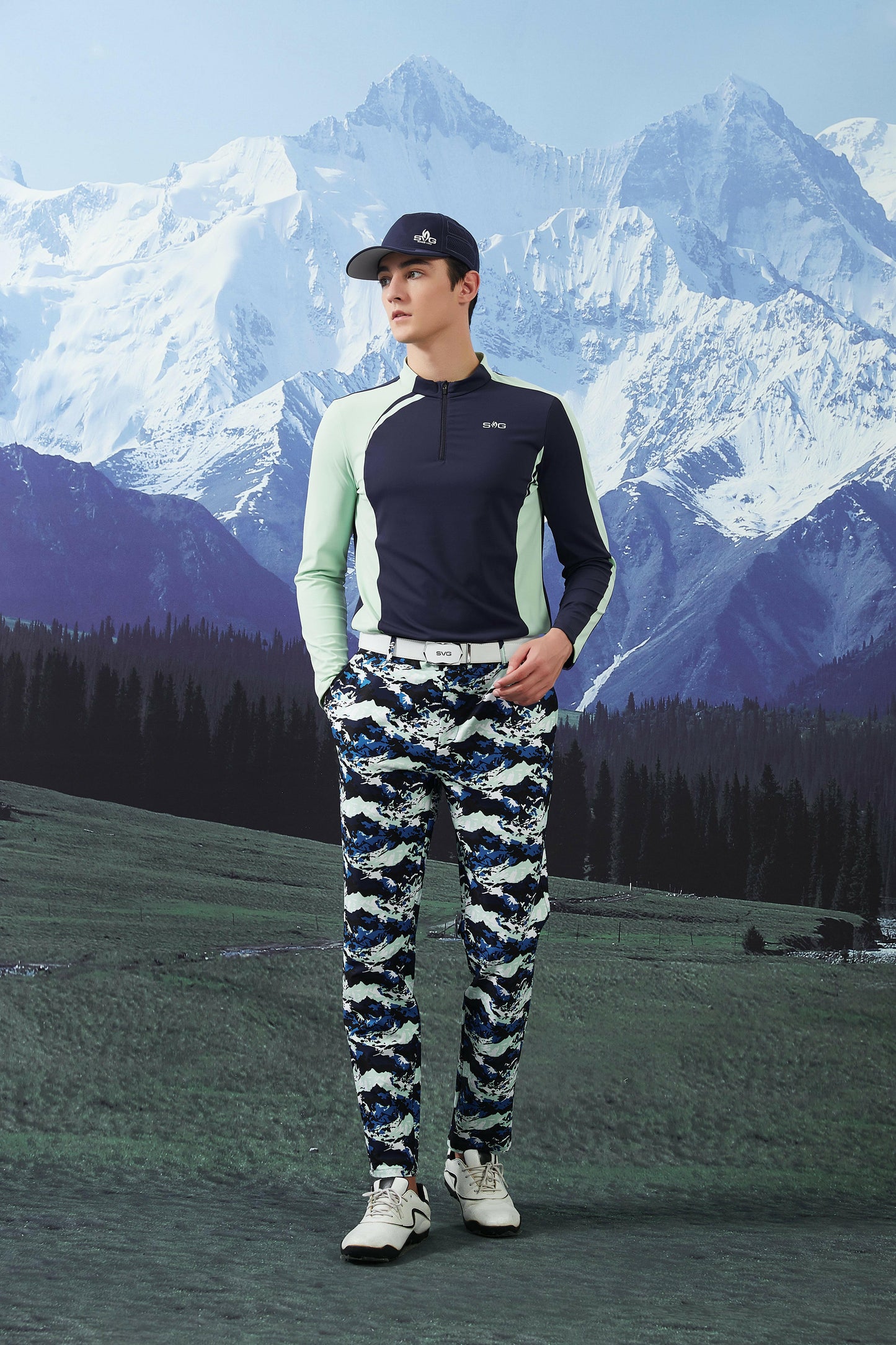 SVG Men's Camouflage Print Down Thermal Pants