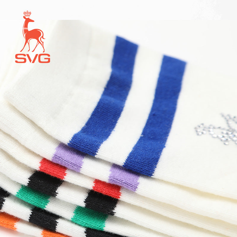 SVG Women's Casual Stripe Athletic Socks