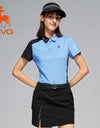 SVG Women's Colorblock Short-sleeved Polo Shirt