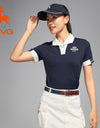 SVG Golf Women's Navy Short Sleeve Polo Shirt