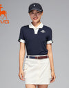 SVG Golf Women's Navy Short Sleeve Polo Shirt