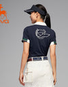 SVG Golf Women's Navy Short Sleeve Polo Shirt