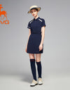 SVG Golf Pleated Short Sleeve Polo Dress