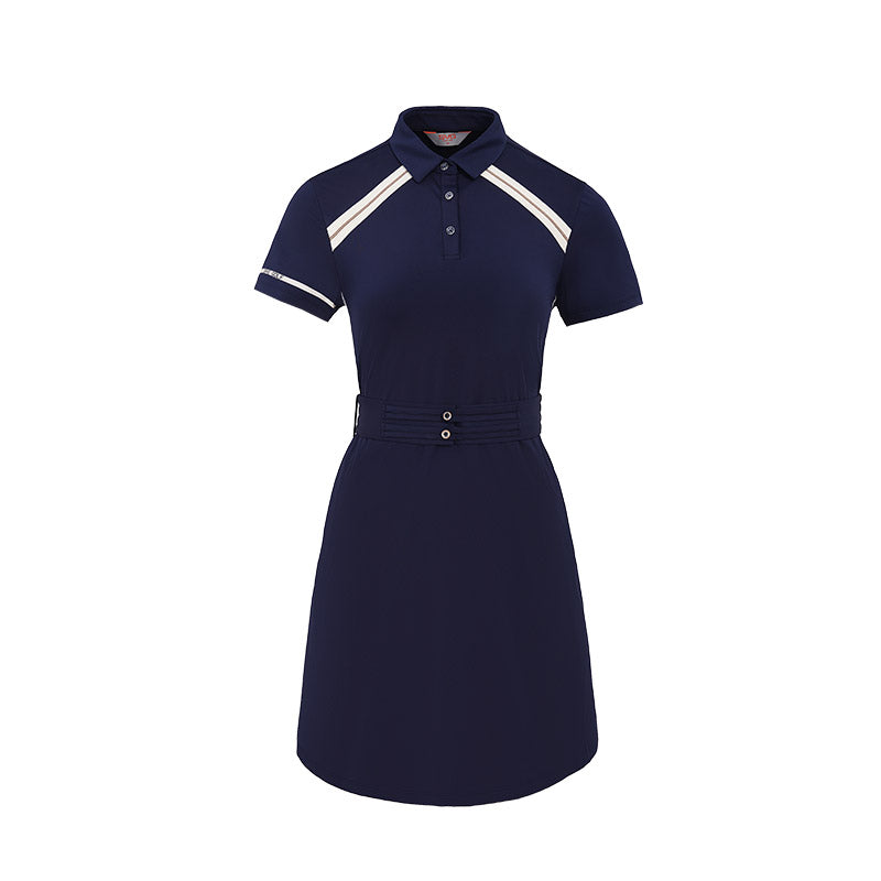 SVG Golf Pleated Short Sleeve Polo Dress