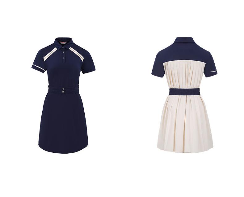 SVG Golf Pleated Short Sleeve Polo Dress