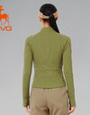 SVG Golf Women's Olive Green Full Zip Long Sleeve Jacket Slim Fit