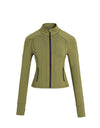 SVG Golf Women's Olive Green Full Zip Long Sleeve Jacket Slim Fit