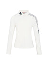 SVG Golf Women's Off-White Printed Long-Sleeved Polo Shirt