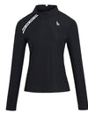 SVG Women's Black Long-Sleeved Lapel Polo Shirt