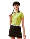 SVG Golf Women's Green Short-Sleeved Polo Shirt V-neck