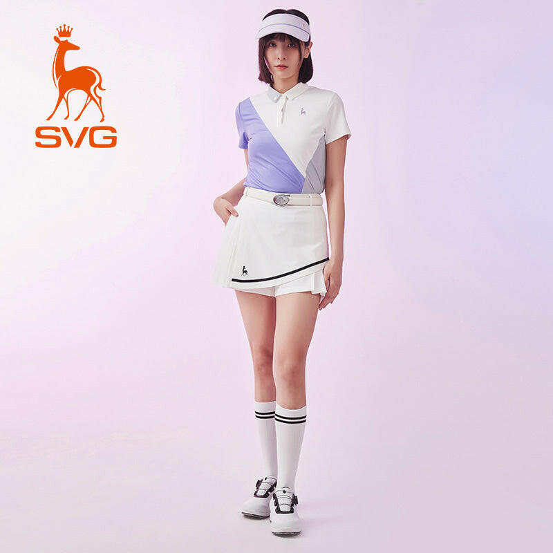 SVG Golf Women's Patchwork Short Sleeve Polo Shirt