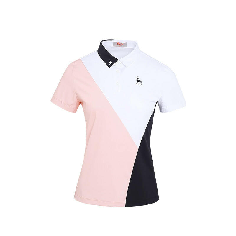 SVG Golf Women's Patchwork Short Sleeve Polo Shirt