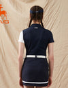 SVG Women's Contrast Color Short Sleeve Lapel Polo Shirt