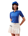 SVG Golf Women's Royal Blue V-Neck Short-sleeved Lapel Polo Shirt