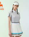 SVG Golf Women's Gray Patchwork Lapel Polo Shirt