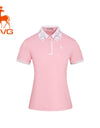 SVG Golf Cutout Embroidered Lapel Polo