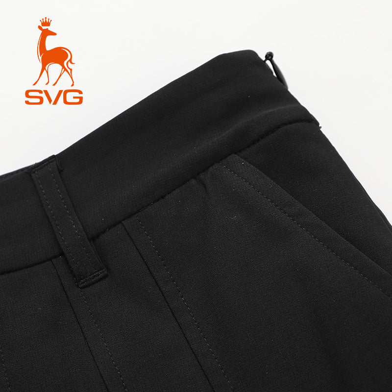 SVG Golf Black Stretch Pleated Quick-dry Skirt (Longer Version)