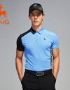 SVG Men's Colorblock Short-sleeved Polo Shirt